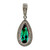 Fine 1.03ct Green Tourmaline Diamond 18k White Gold Pendant Enhancer 