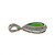 Fine 1.03ct Green Tourmaline Diamond 18k White Gold Pendant Enhancer 