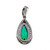 Fine 1.03ct Green Tourmaline Diamond 18k White Gold Pendant Enhancer 