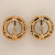 Vintage 22mm 14k High Luster Bright White Round Mobe Pearl Button Post Earrings