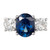 Peter Suchy 5.77 Carat Sapphire Diamond Three-Stone Platinum Engagement Ring