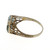 Art Deco 1.00 Aqua Diamond  White Gold Double Triangle Filigree Ring