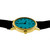 Baume & Mercier Ladies Gold Round Quartz Watch Custom Colored Turquoise  Dial 
