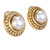 Judith Ripka Mabe Pearl Gold Clip Post Earrings