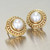 Judith Ripka Mabe Pearl Gold Clip Post Earrings