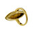 Estate Long Marquise Natural Jadeite Jade 24k Gold Ring