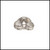 Estate 1920s Deco Platinum Round Diamond, Cabochon Sapphire Pierced Earrings
