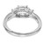 1.35 Carat Sapphire White Gold Diamond Three-Stone Art Deco Engagement Ring