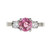 AGL Certified 1.79 Carat Pink Sapphire Diamond Platinum Engagement Ring