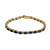 Estate 12.50ct Royal Blue Sapphire Diamond 14k Yellow Gold Bracelet 