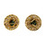 Persian Turquoise Yellow Gold Clip Post Earrings 