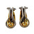 Vintage DB Twist Style 18k Yellow White Gold Clip Post Earrings 