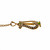 Vintage Victorian Harp Pendant Demantoid Garnet Natural Pearl 15k Yellow Gold 