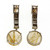 Art Deco 20.05 Carat  Golden Rutile Quartz White Gold Dangle Earrings