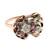 Vintage Retro Flower Ring Ruby Diamond 14k Pink Gold 1935