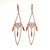 Long Dangle Earrings 14k Pink Gold Micro Pave 1.29ct Diamond Retired Edition 