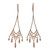 Long Dangle Earrings 14k Pink Gold Micro Pave 1.14ct Diamond Rare Edition 