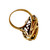 Vintage 1950 Large Marquise Natural Angel Skin Coral 14k Yellow Gold Ring 
