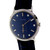 Diamond Dial 1960 14k White Gold Longines 1960 Blue Dial Strap Watch 