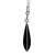 Black Onyx Designer Dangle 14k White Gold Diamond Pendant 