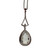 Art Deco  Style 14k White Gold Topaz .32ct Diamond Dangle Pendant Necklace 