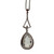 Art Deco  Style 14k White Gold Topaz .32ct Diamond Dangle Pendant Necklace 
