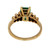 Estate 1960 1.50ct Emerald 14k Yellow Gold Baguette Diamond Ring 