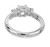 EGL Certified .50 Carat Diamond Platinum Three Stone Engagement Ring