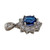 Royal Blue 1.14ct Sapphire TJ 18k White Gold Diamond Pendant 