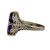 Vintage Art Deco 1940 Filigree Ring Bright Purple Marquise 2.50ct Amethyst 