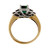 Vintage 1970 .90ct Emerald Diamond 14k Yellow White gold Engagement Ring 