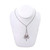 Estate Rare Retired Designer Edition .56ct Micro Pave GB 14k White Gold Pendant 