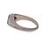 Vintage Art Deco Men’s Ladies 10k White Gold Natural Aqua 2.31ct Ring 
