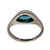 Vintage Art Deco Men’s Ladies 10k White Gold Natural Aqua 2.31ct Ring 