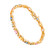 7.00 Carat Multi-Colored Oval Sapphire  Round Diamond Gold Tennis Bracelet