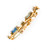 7.00 Carat Multi-Colored Oval Sapphire  Round Diamond Gold Tennis Bracelet