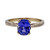 Vintage 1.81ct Natural Violet Blue Sapphire 18k White Gold Engagement Ring 