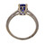 Vintage 1.81ct Natural Violet Blue Sapphire 18k White Gold Engagement Ring 