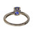 Vintage 1.81ct Natural Violet Blue Sapphire 18k White Gold Engagement Ring 