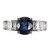 GIA Certified 1.82 Carat Blue Sapphire Diamond Platinum Engagement Ring
