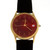 Concord Yellow Gold Red Dial Quartz Men's Date Wristwatch