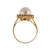 Vintage 8.5mm Japanese Cultured High Grade Pearl 14k Yellow Gold Ring 