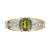 1.01 Carat Yellow Green Demantoid Garnet Diamond Gold Platinum Cocktail Ring