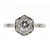 Art Deco Vintage 1940 .31ct Transitional Cut Filigree Diamond Engagement Ring 