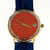 Seiko Yellow Gold Automatic Date Orange Dial Wristwatch