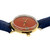 Seiko Yellow Gold Automatic Date Orange Dial Wristwatch