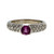 Estate .56ct Pink Sapphire IOG 14k White Gold Diamond Pave Ring 