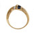 Estate Bypass Tapered Baguette Diamond Sapphire Ring