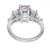 Peter Suchy GIA Cert Purple Pink Sapphire Diamond Platinum Engagement Ring