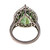 Estate 11.47mm Green Quartz Prasiolite 14k White Gold Green Garnet Diamond Ring